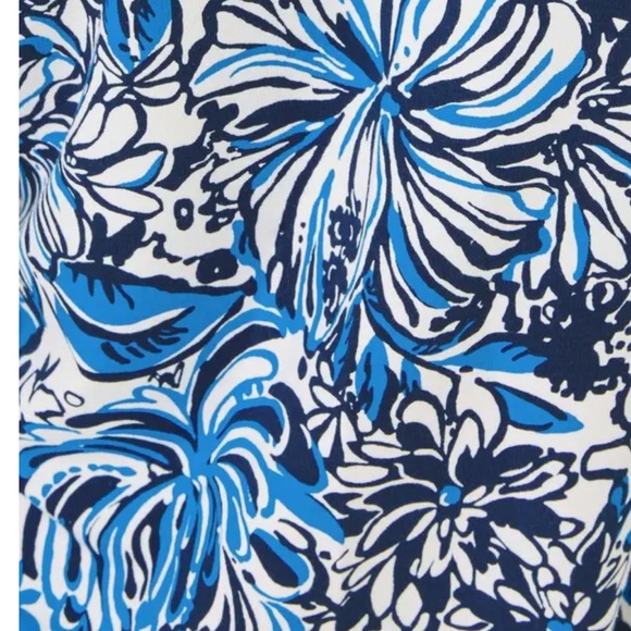 Lilly Pulitzer UPF 50+ Skipper Popover Low Tide Navy Pandarama M - Picture 2 of 12